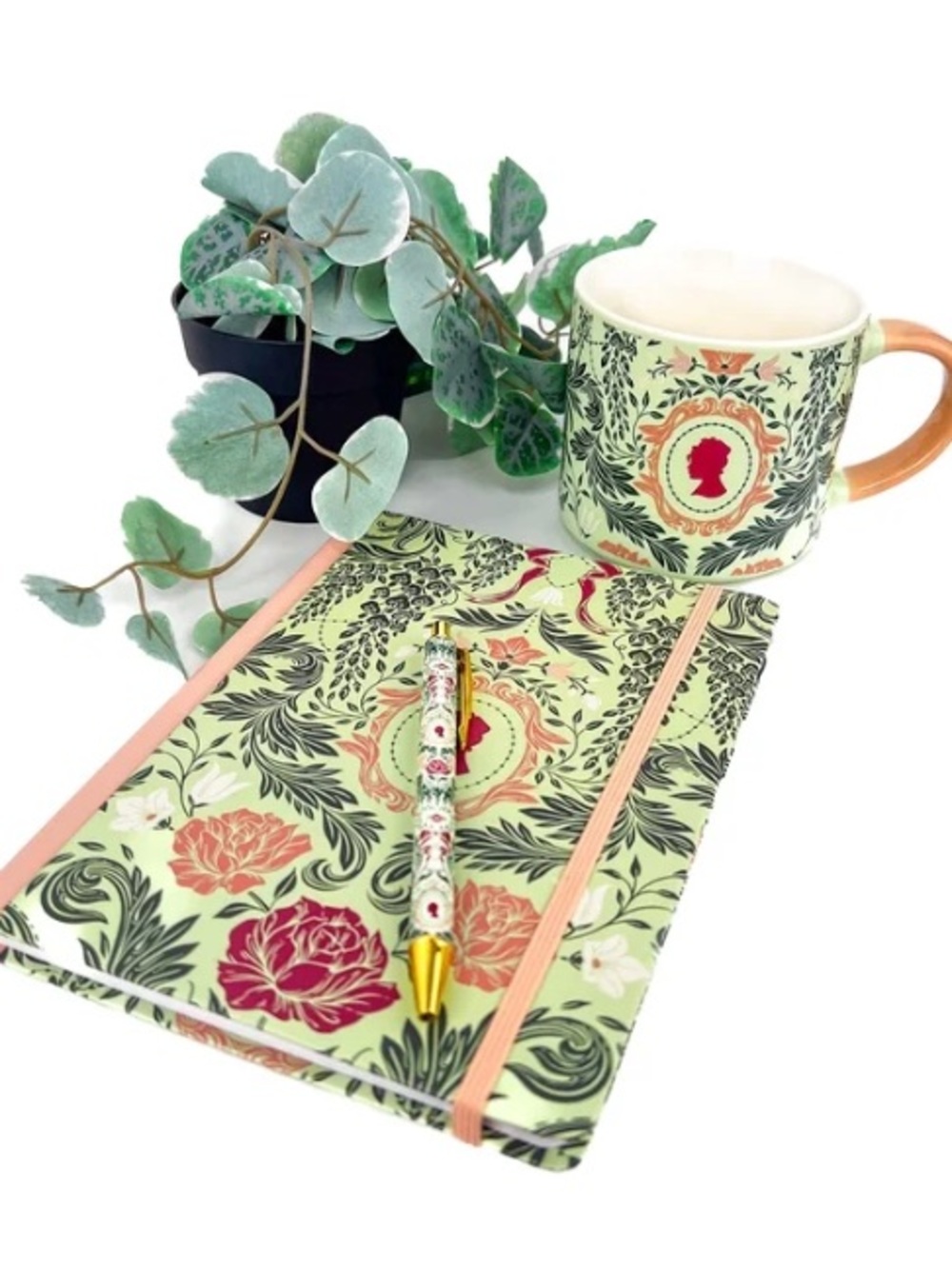 Bridgerton, Notebook with Pen and Ceramic Mug Set, Tea Keep a Note